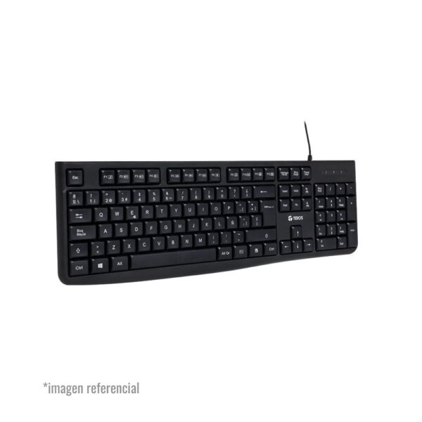 Teclado Multimedia Teros Alambrico USB 2.0 Negro (TE-4067S)