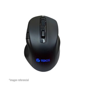 Mouse Teros Óptico, 6400 Dpi, Rgb, Negro (TE-5168N)