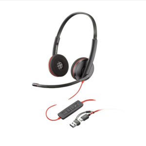 8X228A6 Auriculares Estéreo HP Poly Blackwire 3220 USB-C + Adaptador USB-A