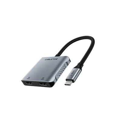 Adaptador USB-C a HDMI Dual 4K CABLETIME - USB-A, PD 100W - CB73G