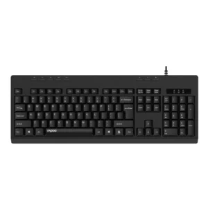 Teclado con Cable USB RAPOO NK2400 – Negro, 104 Teclas