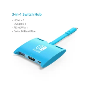 Hub USB-C 3 en 1 CABLETIME CB40U para Nintendo Switch – HDMI, PD 100W